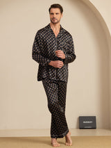 [Black Chain] SilkSilky-CA 19Momme Long Sleeve Notch Collar Men's Pajamas 004