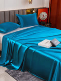 SilkSilky CA 19Momme Pure Silk Bedding Set Teal 004