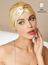 [Champagne] SilkSilky-CA Sleep Cap 001