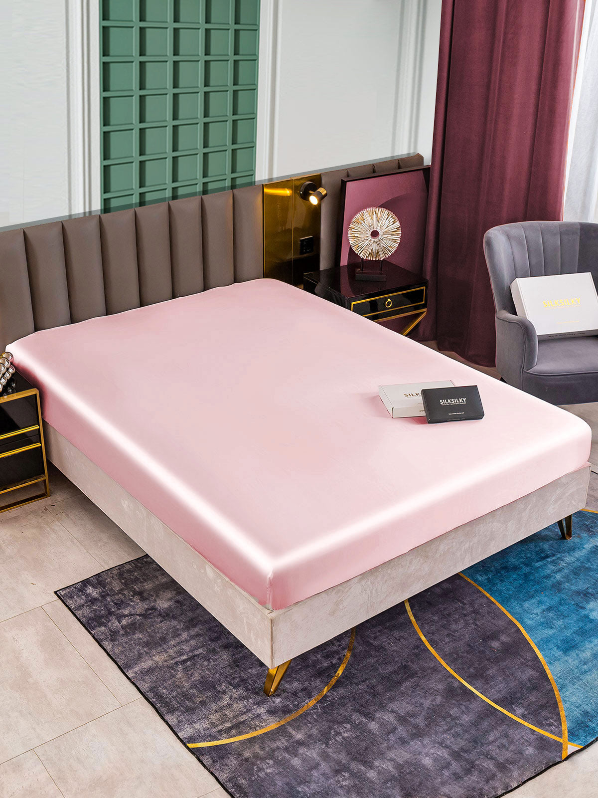 [Pink] SilkSilky-CA 25Momme Sheet 001