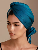 [Teal] SilkSilky-CA Hair Towel Wrap 002
