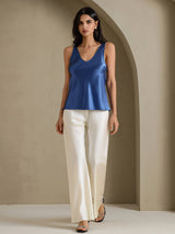 [Real Teal] SilkSilky-CA Sleeveless V Neck Camisole 006