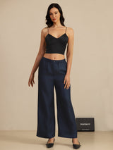 [Black] SilkSilky-CA Spaghetti Strap V Neck Camisole 007