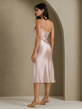 [Shadow Gray] SilkSilky-CA Spaghetti Strap V Neck Dress 002