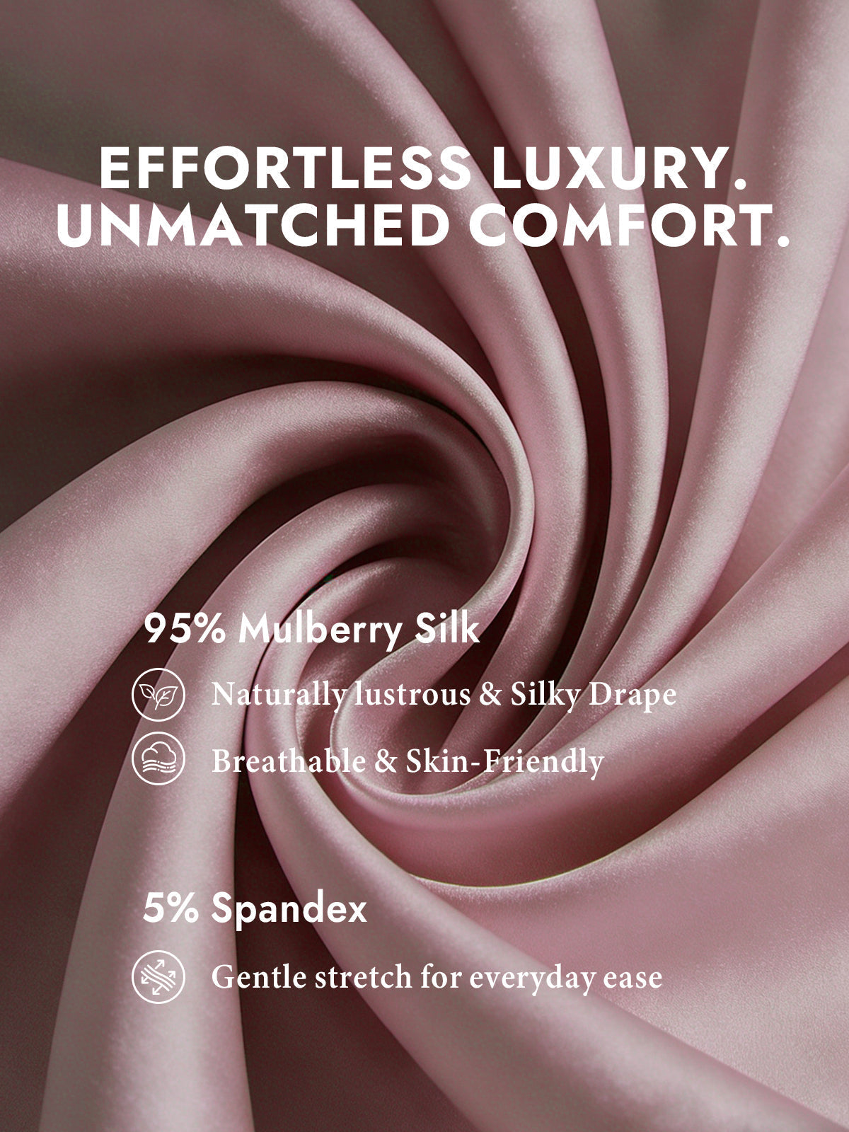 [Pale Mauve] SilkSilky-CA Silk Long Sleeve Lapel Collar Women's Shirt 003