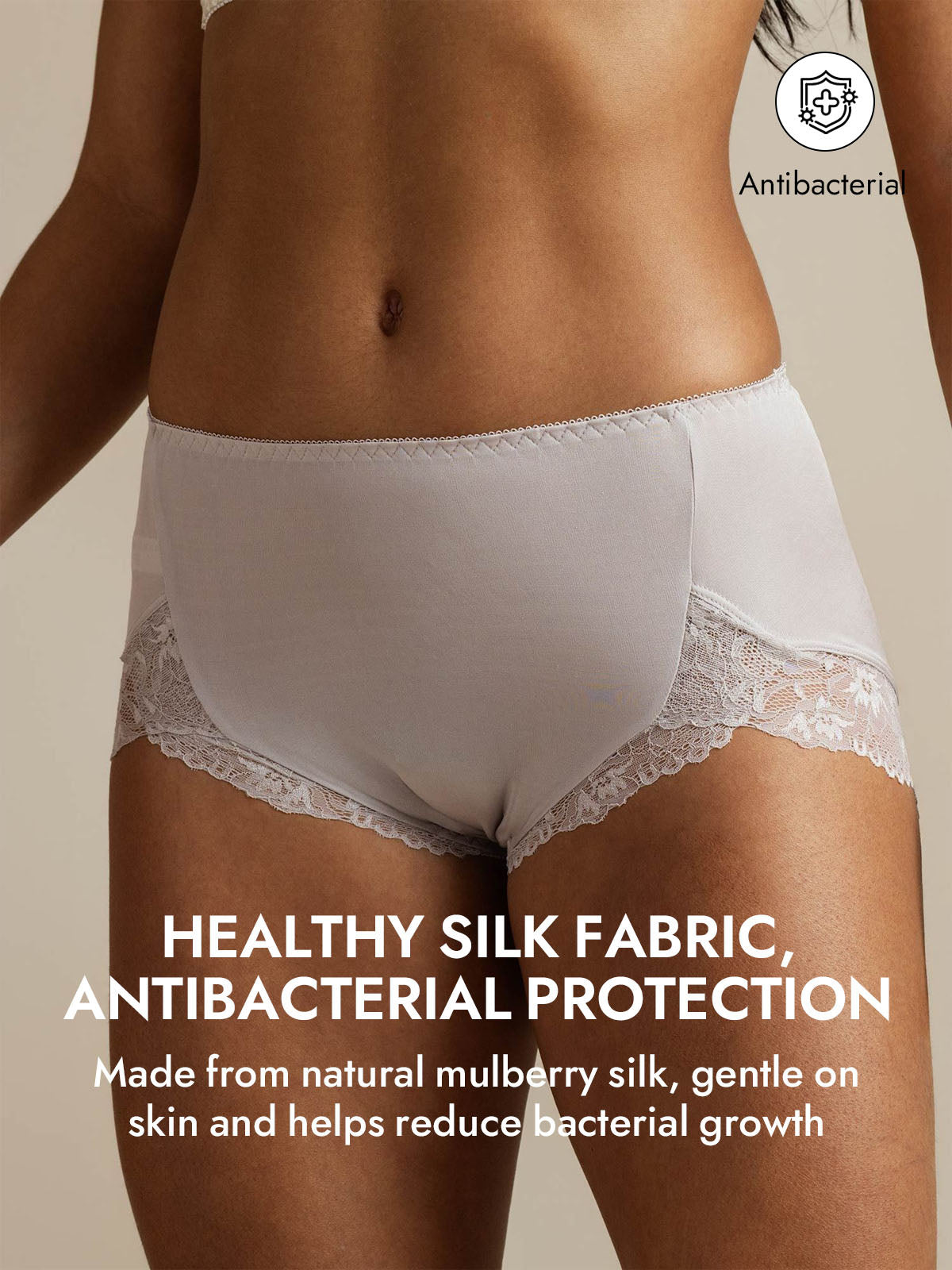 [Gray] SilkSilky-CA 100% Silk Jersey Panty 004