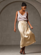 [Shadow Gray] SilkSilky-CA Sleeveless V Neck Camisole 005