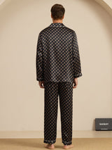 [Black Chain] SilkSilky-CA 19Momme Long Sleeve Notch Collar Men's Pajamas 007