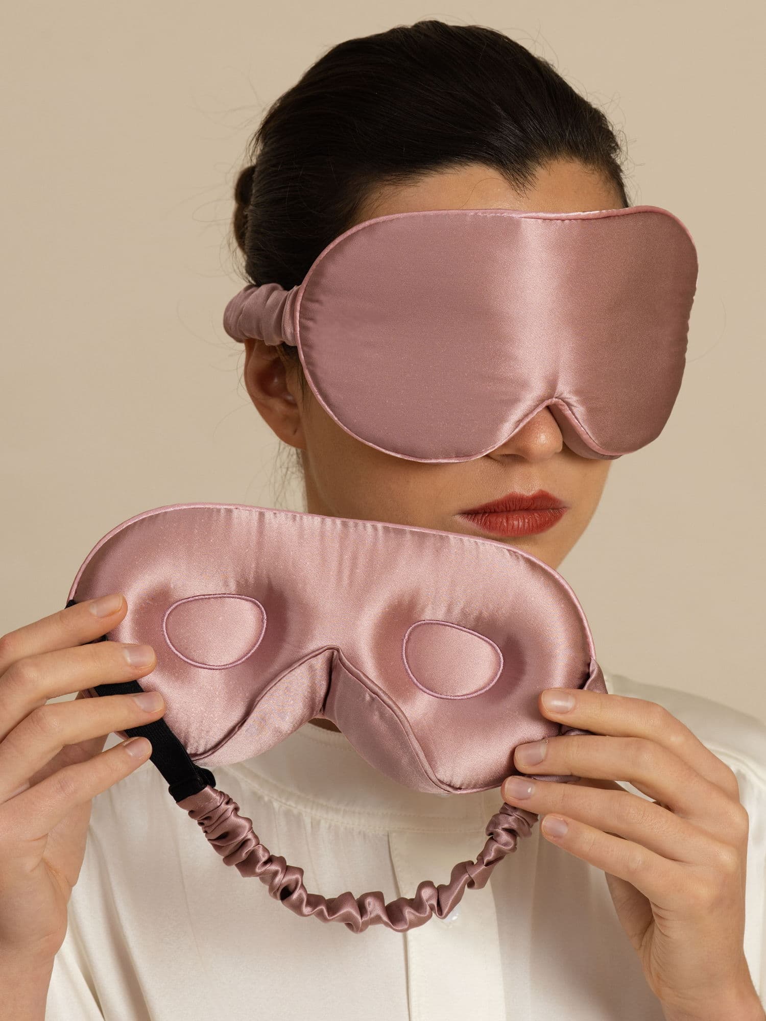 [Pale Mauve] SilkSilky-CA 22Momme Eye Mask 004