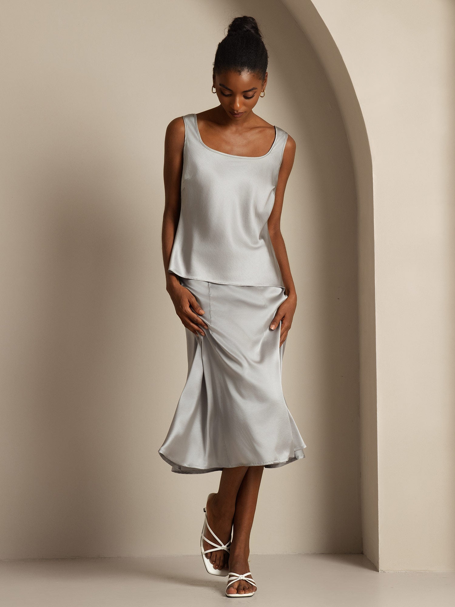 [Griffin Gray] SilkSilky-CA 19Momme Silk U Neck Camisole 007,