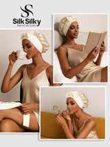 [Beige] SilkSilky-CA Sleep Cap 006