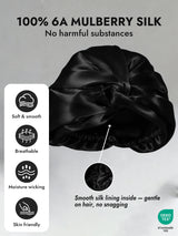 [Black] SilkSilky-CA Sleep Cap 004