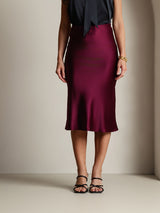 [Dark Red] SilkSilky-CA Skirt 005