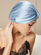 [Steel Blue] SilkSilky-CA Sleep Cap 002