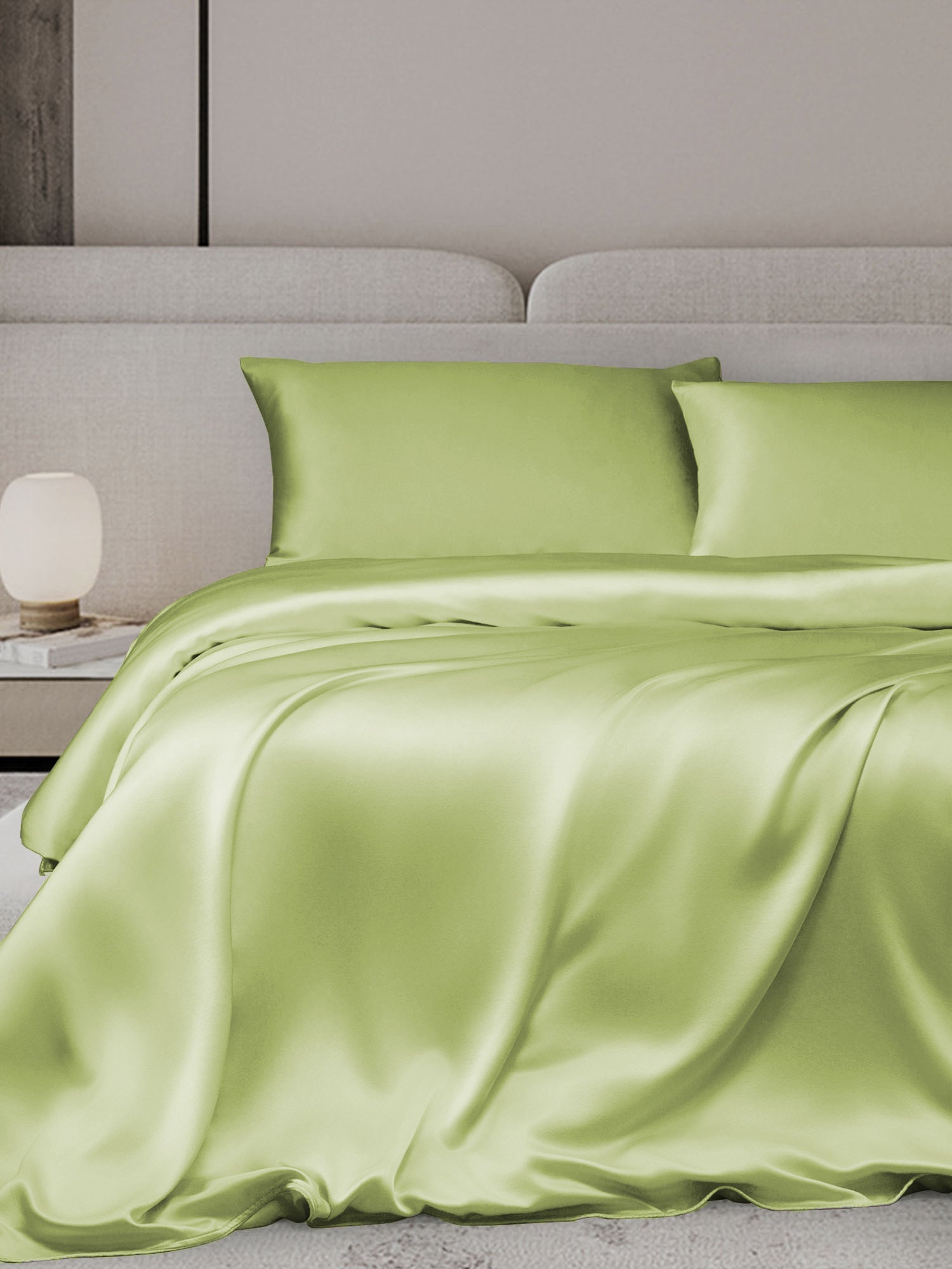 [Mint Green] SilkSilky-CA 19Momme Bedding Set 001