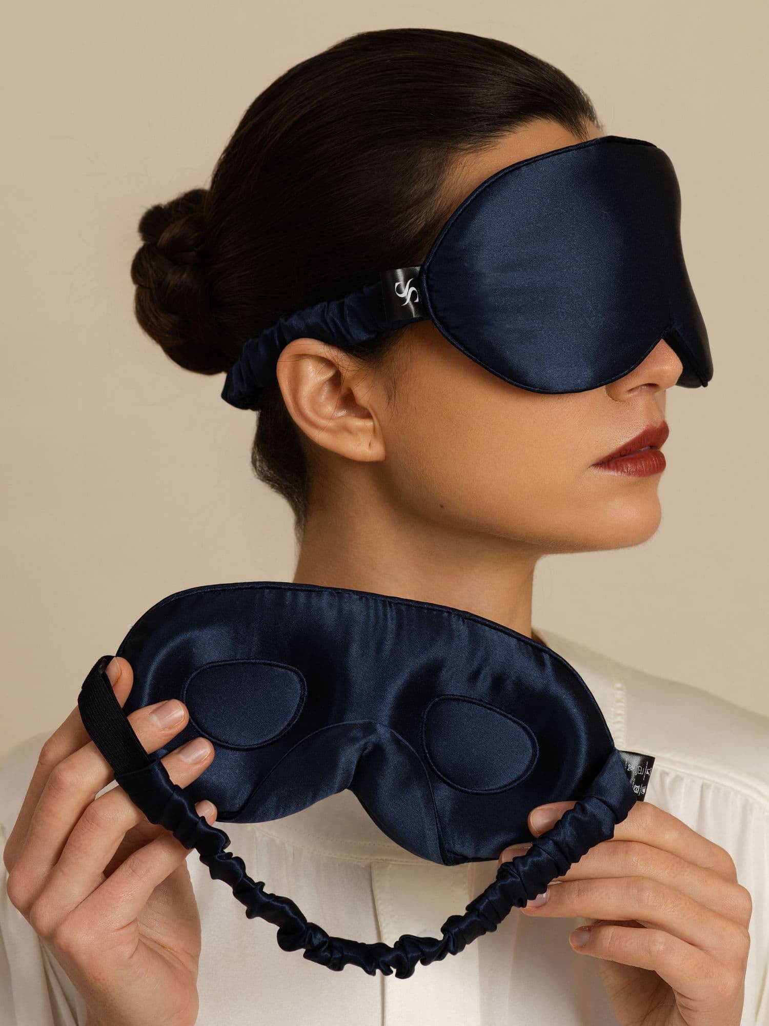 [Dark Blue] SilkSilky-CA 22Momme Eye Mask 003