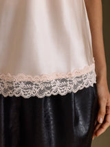 [Pink] SilkSilky-CA Spaghetti Strap V Neck Camisole 005