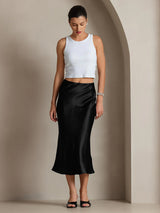[Black] SilkSilky-CA Skirt 003