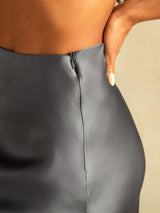 [Dark Gray] SilkSilky-CA Skirt 004