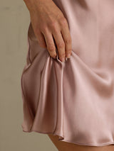 [Tuscany] SilkSilky-CA Spaghetti Strap V Neck Nightgown 004