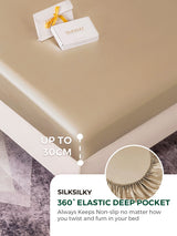 [Beige] SilkSilky-CA 19Momme Bedding Set 004