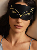 [Black] SilkSilky-CA Pure Silk Eye Mask 003