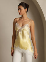 [Light Yellow] SilkSilky-CA Spaghetti Strap V Neck Camisole 006
