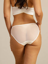 [White] SilkSilky-CA 19Momme Stretch Silk Charmeuse Panty 002