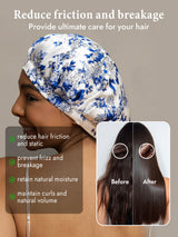 [Blue and White Porcelain] SilkSilky-CA Sleep Cap 004
