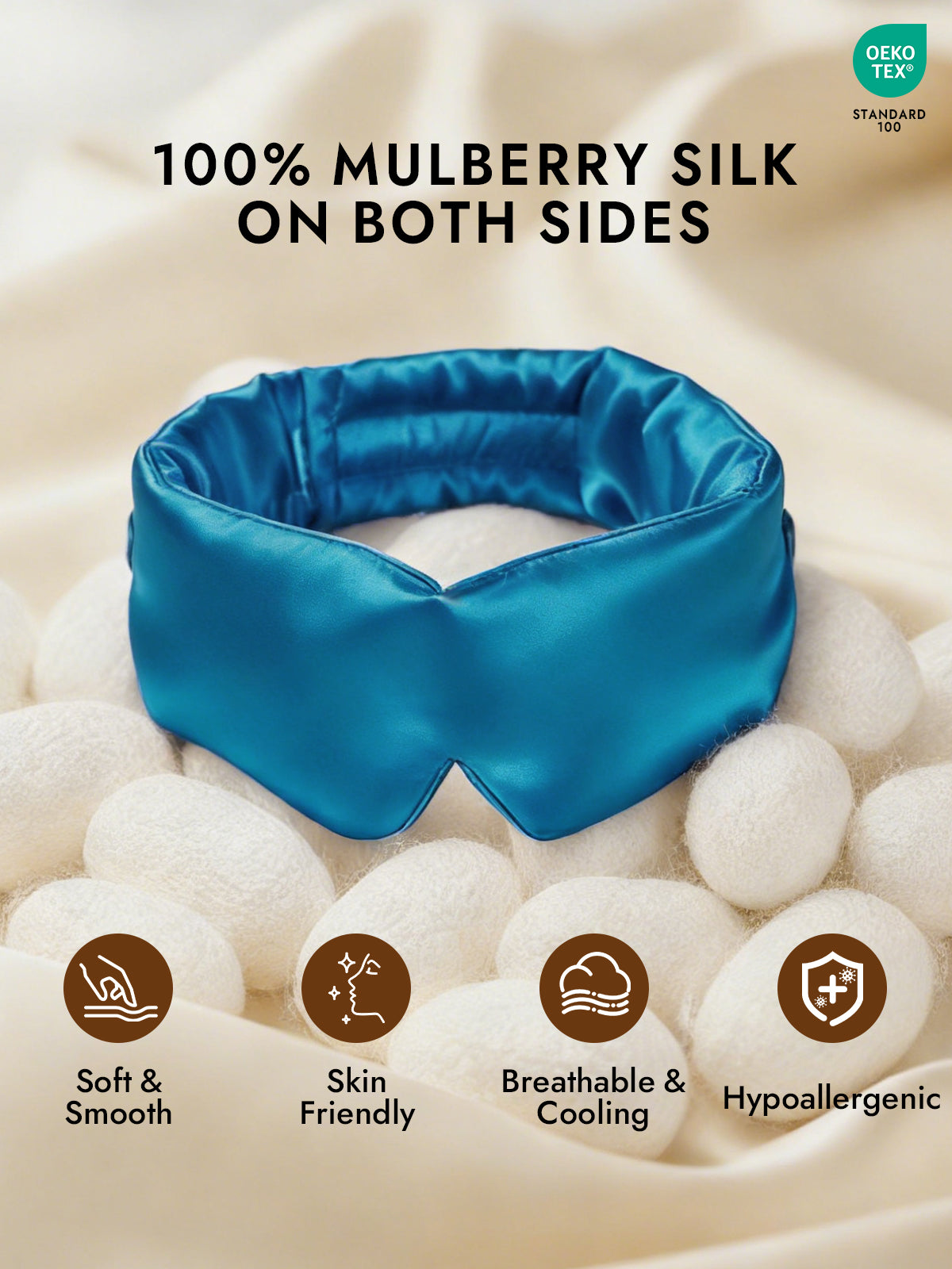 [Teal] SilkSilky-CA 19Momme Pure Silk Eye Mask 002