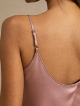 [Pale Mauve] SilkSilky-CA Spaghetti Strap Camisole Set 004