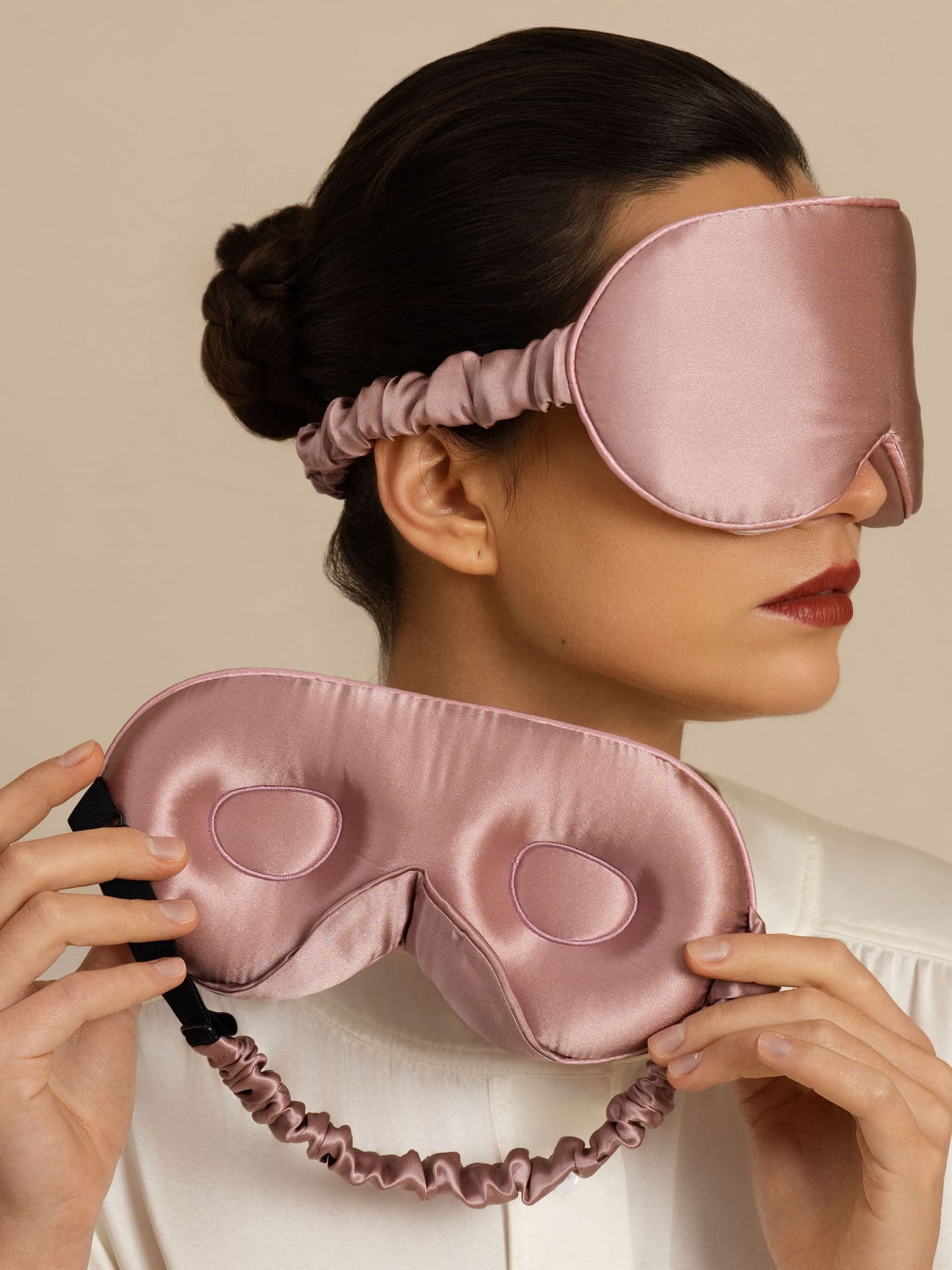 [Pale Mauve] SilkSilky-CA 22Momme Eye Mask 003