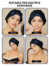 [Dark Blue] SilkSilky-CA Sleep Cap 006