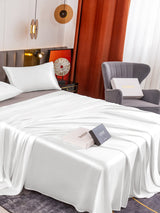 [White] SilkSilky-CA 19Momme Bedding Set 004