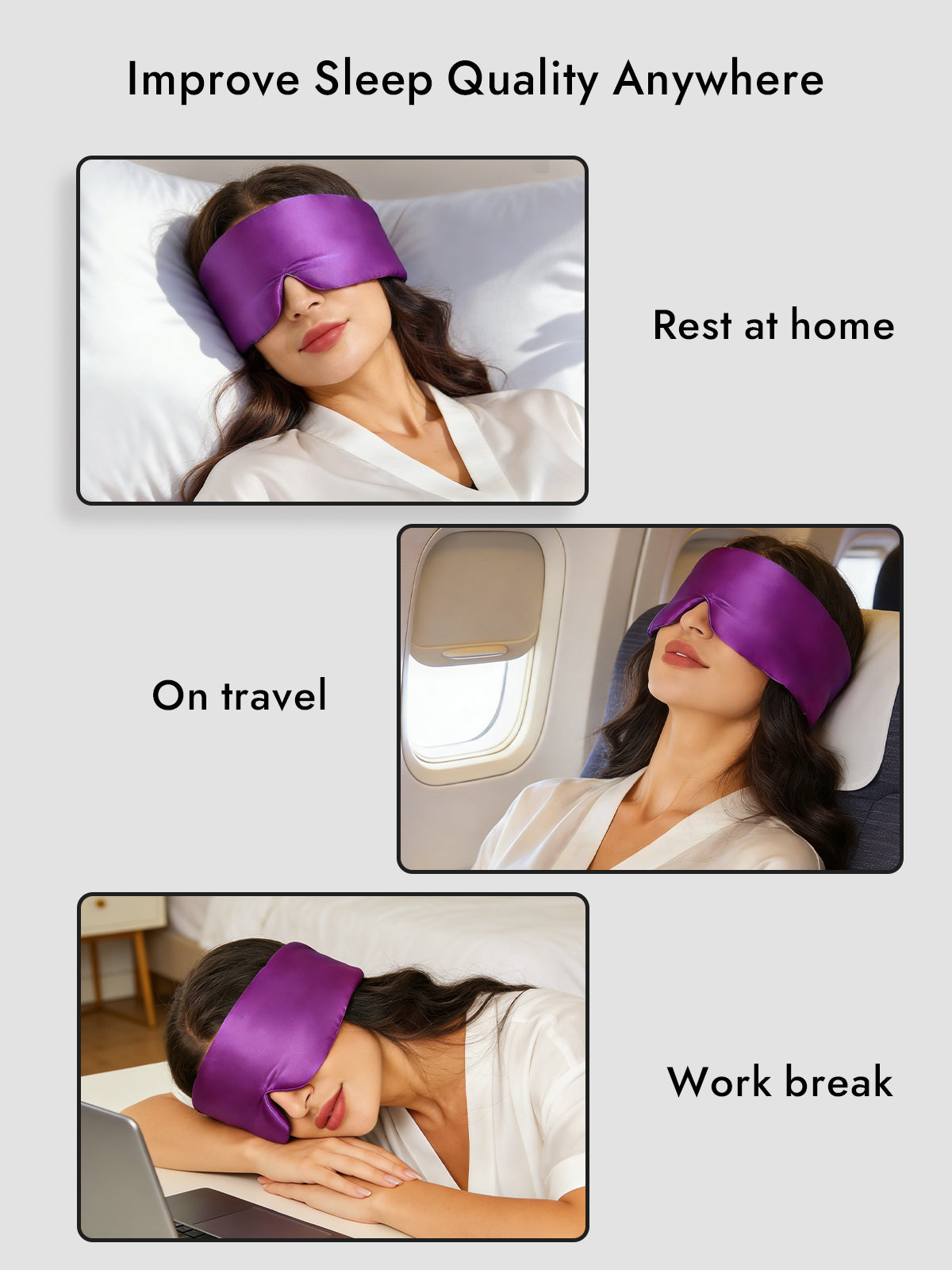 [Purple] SilkSilky-CA 19Momme Pure Silk Eye Mask 006