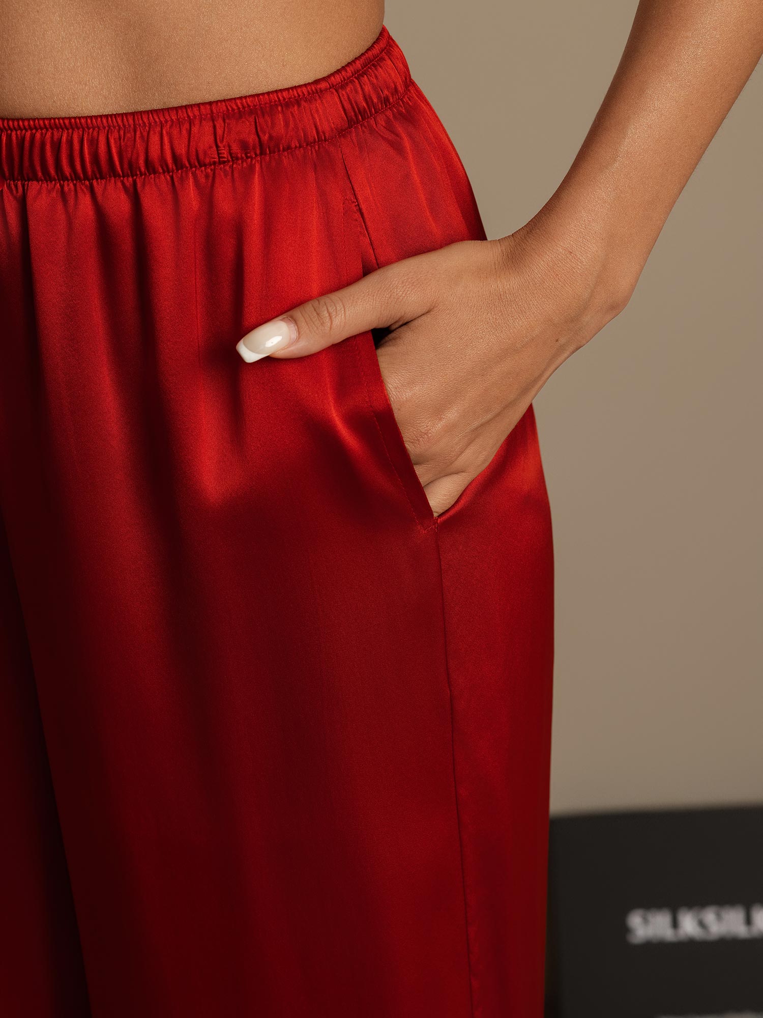 [Wine] SilkSilky-CA Pure Silk Womens Pants 006,