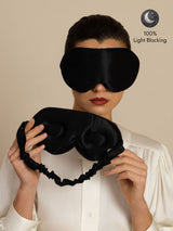[Black] SilkSilky-CA 22Momme Eye Mask 001