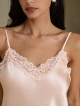 [Pink] SilkSilky-CA Spaghetti Strap V Neck Camisole 004