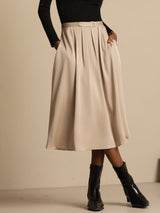 [Tan] SilkSilky-CA Skirt 004