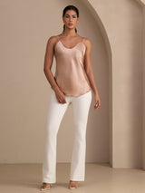[Tuscany] SilkSilky-CA Spaghetti Strap V Neck Camisole 006