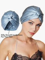[Steel Blue] SilkSilky-CA Sleep Cap 003