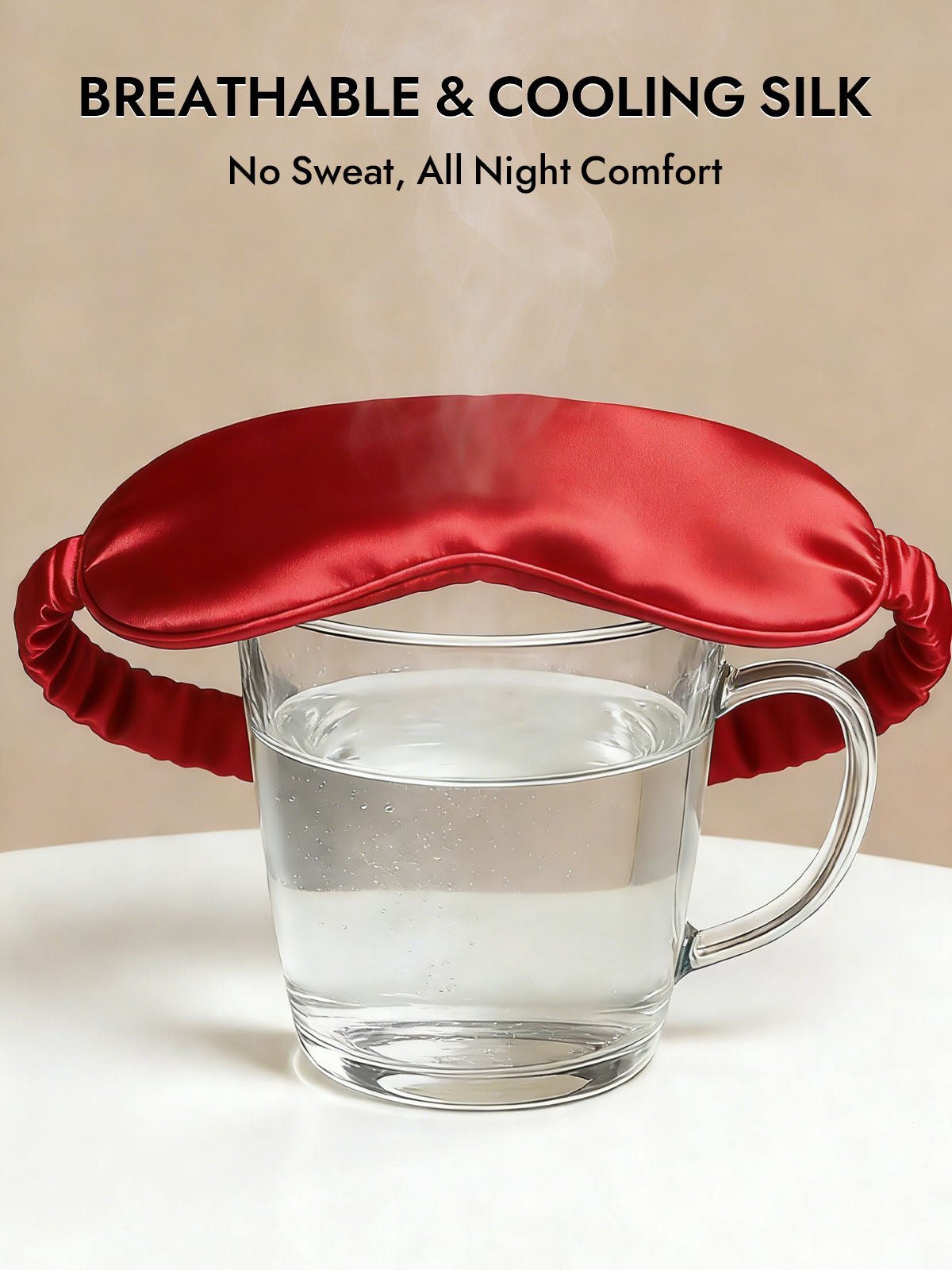 [Dark Red] SilkSilky-CA 19Momme Pure Silk Eye Mask 004