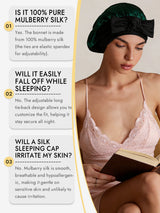 [Dark Green] SilkSilky-CA Sleep Cap 006