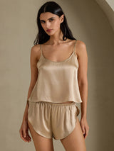 [Champagne Gold] SilkSilky-CA Spaghetti Strap Camisole Set 007