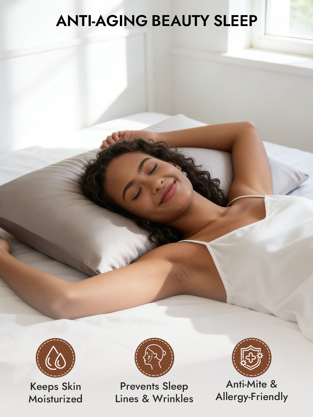 [Gray] SilkSilky-CA 30Momme Pure Silk Pillowcase 003