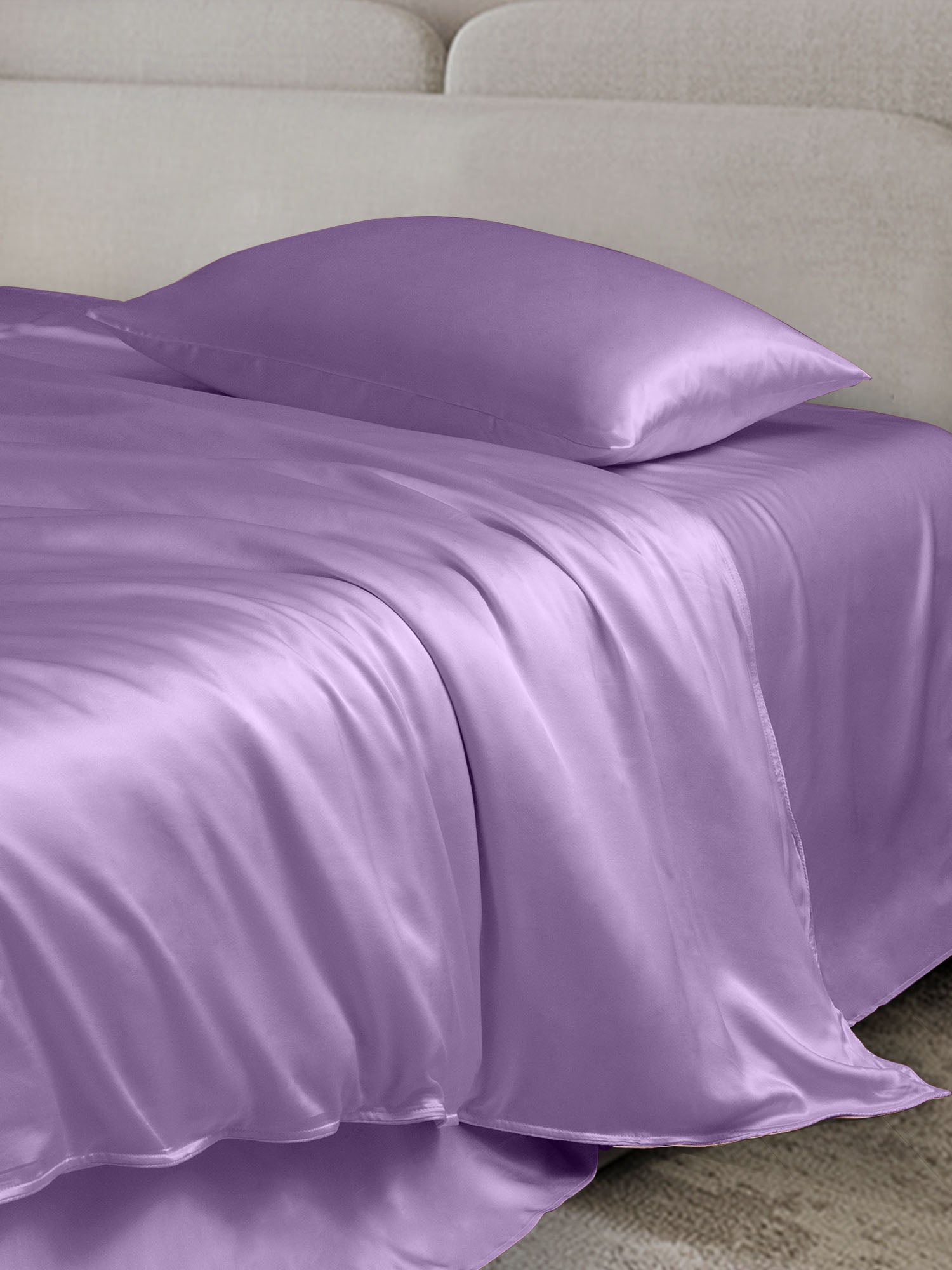 [Lavender] SilkSilky-CA 19Momme Bedding Set 003