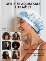 [Light Blue] SilkSilky-CA Sleep Cap 006