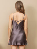 SilkSilky CA Silk Sleeveless Dress PurpleGray 002