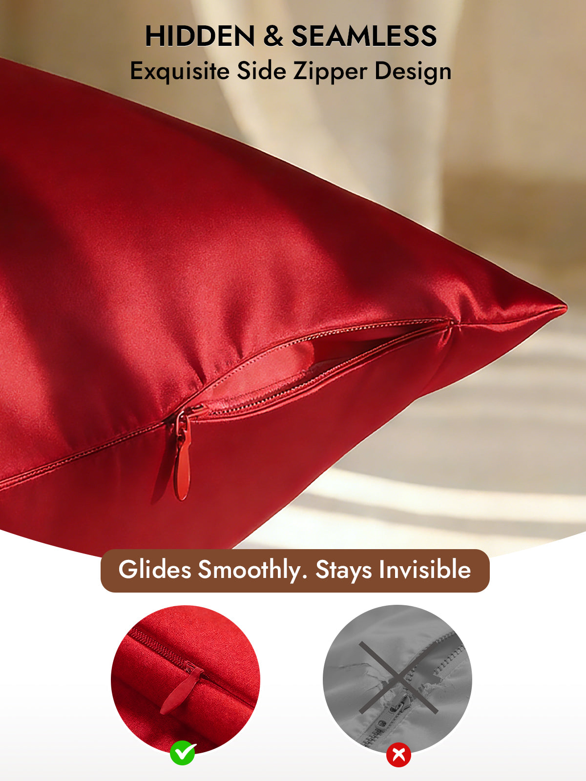 [Wine] SilkSilky-CA 30Momme Pure Silk Pillowcase 006