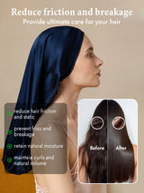 [Dark Blue] SilkSilky-CA Sleep Cap 004